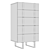 Title: Modern Grey Steel Chest of Drawers 3D model small image 3