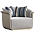 Allure 2015 Armchair: Stylish & Comfortable 3D model small image 1