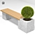 Modern Minimal Bench Plant 3D model small image 2