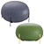 Saba GEO Leather Pouf: Stylish and Versatile 3D model small image 4