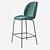 Beetle GUBI Stool - Sleek Velvet Counter Chair 3D model small image 1