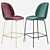 Beetle GUBI Stool - Sleek Velvet Counter Chair 3D model small image 6