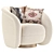 Stylish Swivel Chair: Cristo 3D model small image 1