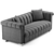 Luxurious Kayla Velvet Sofa by Meridian Furniture 3D model small image 2