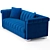 Luxurious Kayla Velvet Sofa by Meridian Furniture 3D model small image 4