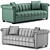 Luxurious Kayla Velvet Sofa by Meridian Furniture 3D model small image 5