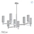 Sidonia Glass Cylinder Chandelier 3D model small image 2
