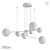 Modern Pendant Chandelier with Combination of Spherical and Cylindrical Shades 3D model small image 2