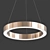 Elegant Bronze Ribbon Chandelier 3D model small image 1