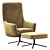 Elegant High Back Armchair 3D model small image 1