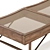 Scandi Style 3-Seater Wooden Bench 3D model small image 3