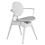 Modern Circle Dining Chair 3D model small image 5