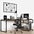 Modern Office Space: Workplace 07 3D model small image 1