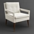 Luxe Morris Tufted Chair 3D model small image 1