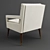 Luxe Morris Tufted Chair 3D model small image 3