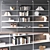 Elegant Wind Wall Bookshelf 3D model small image 1