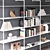 Elegant Wind Wall Bookshelf 3D model small image 2