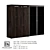 Modern Aluminum Medium Wardrobe with Blind Doors 3D model small image 1