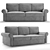 Elegant Tulon Sofa: Stylish and Spacious 3D model small image 1