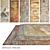 Luxurious Carpets Collection, 5-Piece Set (Part 639) 3D model small image 1