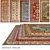 Luxury Wool Carpets, 5-Piece Set (Part 644) 3D model small image 1