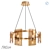 Strand Pendant Chandelier: Double Glass Rectangular Shades 3D model small image 1