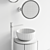 Ceramica Cielo Tiberino Set 2: Arcadia Wood Vanity Unit & Shui Round Washbasin 3D model small image 5