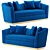 Arabella Velvet Sofa: Luxurious and Timeless 3D model small image 3