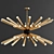 Delightfull DORSEY Chandelier: Elegant Brass Black Lighting 3D model small image 1