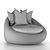 Elegance Rattan Armchair: Garden Essential 3D model small image 5