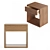 Modern Cube Bedside Table with Storage 3D model small image 1