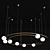 Celestial Gold Chandelier 3D model small image 2