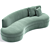 Elegant Curved Sofa by Casamilano 3D model small image 2