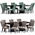 Elegant Casamilano Tangeri Dining Set 3D model small image 1