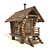 Versatile Wooden Playhouse 3D model small image 1