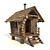 Versatile Wooden Playhouse 3D model small image 2