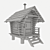 Versatile Wooden Playhouse 3D model small image 4