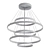 Sleek Silver Ring Chandelier 3D model small image 2