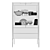 Modern Walnut Sideboard with Elegant Calacatta Marble Top 3D model small image 4
