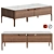 Contemporary Walnut Coffee Table CP1806-G 3D model small image 1