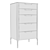 Title: Modern Walnut Dresser with Calacatta Marble-Style Glass Top 3D model small image 3
