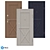 Modern Oak Entrance Door - Loft-140 3D model small image 3