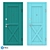 Modern Oak Entrance Door - Loft-140 3D model small image 4