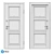 Eco-74 Entrance Door: Classic Style Oak Panel 3D model small image 3