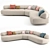 Gorgeous Gogan Sofa 05: Moroso Elegance 3D model small image 1