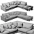 Modern Linteloo Mauro Sectional: Luxurious Comfort 3D model small image 5