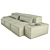 Contemporary Living Divani Sofa - Stylish & Spacious 3D model small image 3