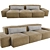 Contemporary Living Divani Sofa - Stylish & Spacious 3D model small image 5