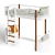 Wood Original Loft Bed: Stylish Baby Bed by Oliver Furniture 3D model small image 2
