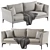 Feel-Good 3-Seater Fabric Sofa 3D model small image 1